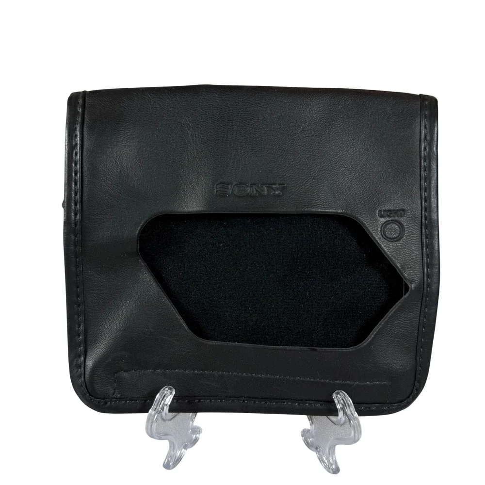VTG Sony TCD-D8 DAT Walkman Protective Pouch Case Black Leather Retro Y2K Tech